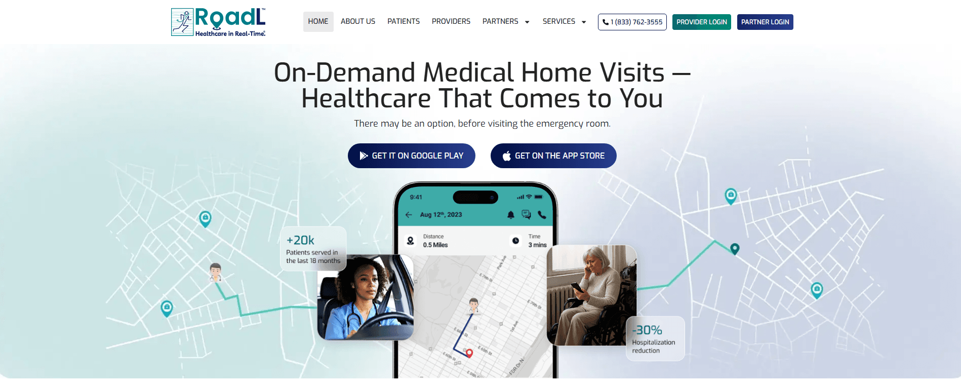 RoadL Care Platform product screenshot